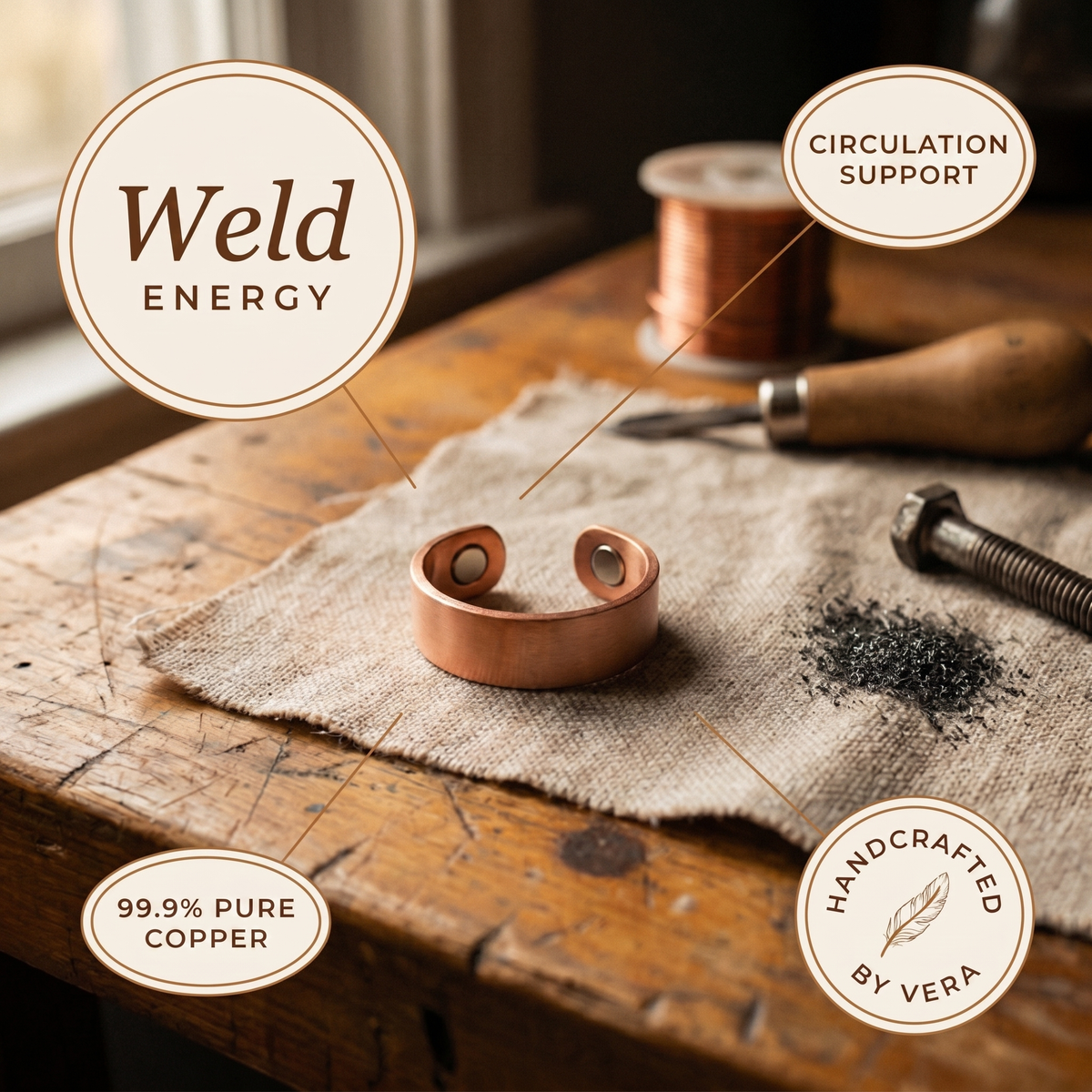Hester's Weld Copper Ring