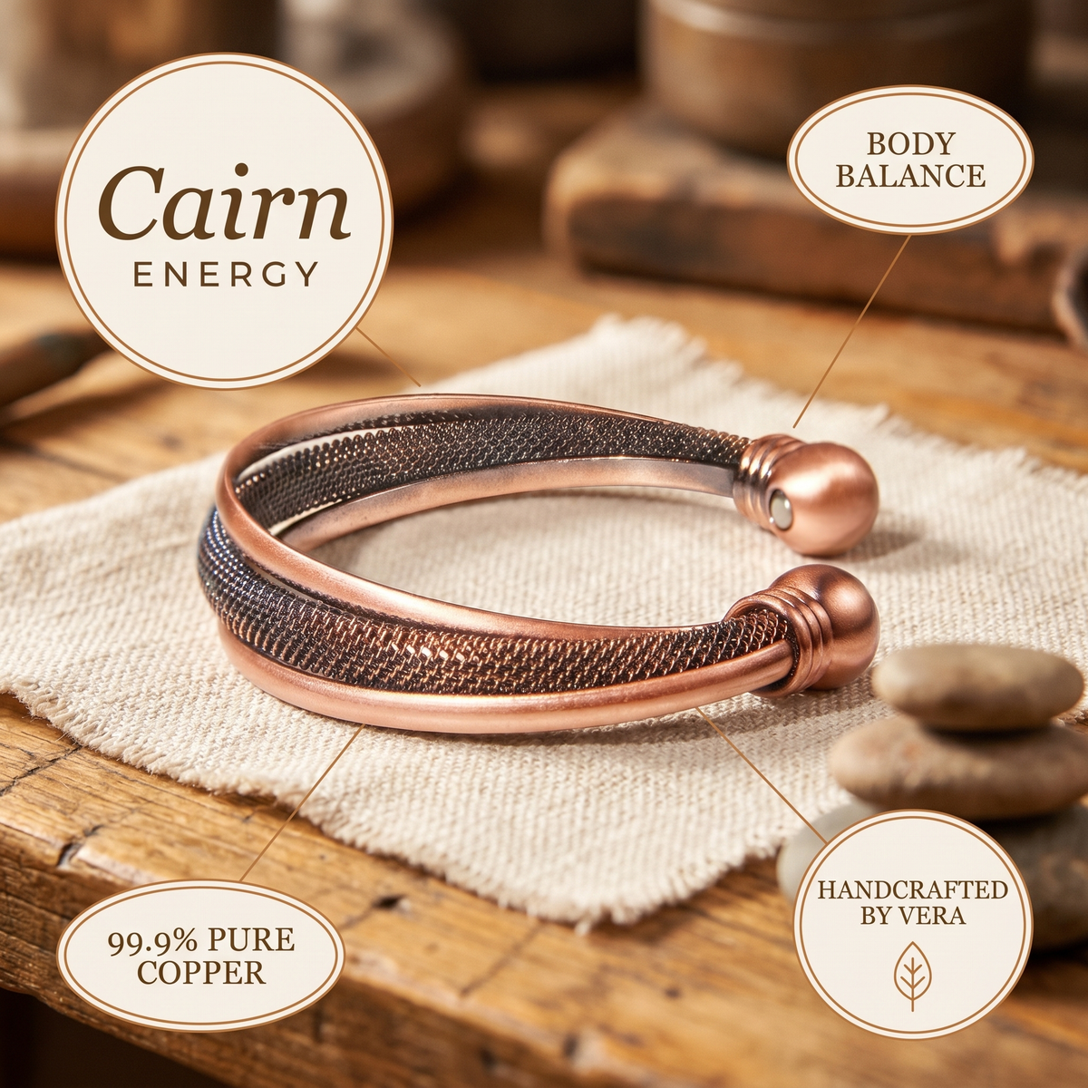 Hester's Cairn Copper Bracelet
