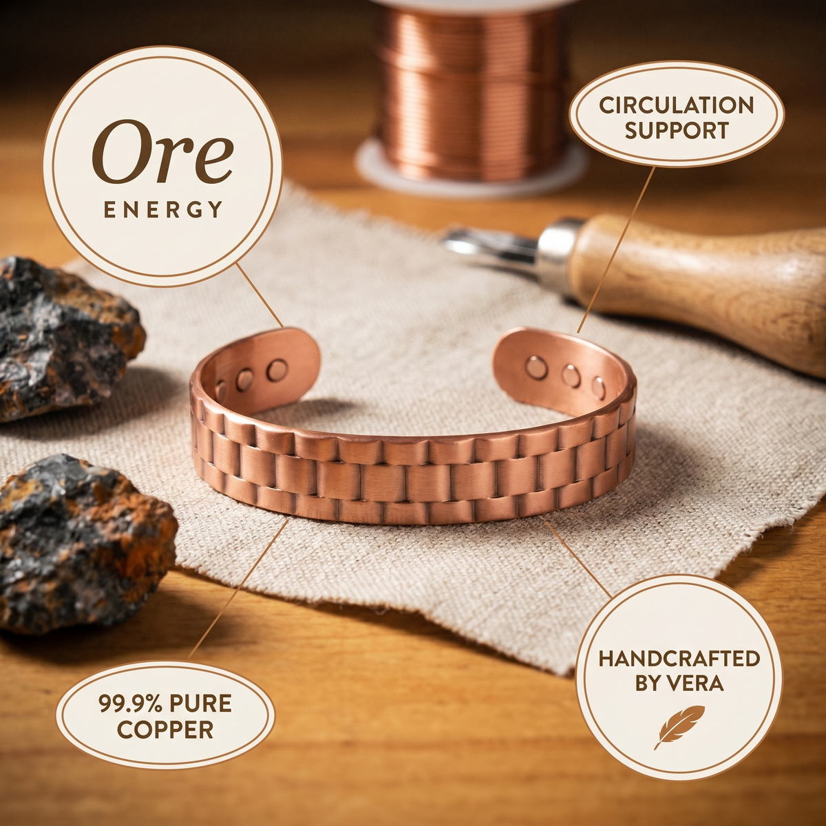 Hester's Ore Men's Copper Bracelet