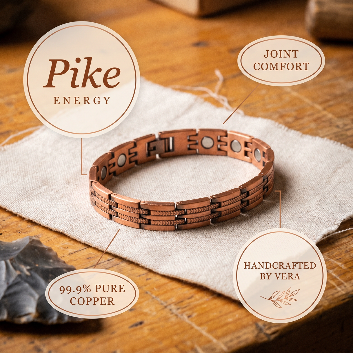Hester's Pike Men's Copper Bracelet