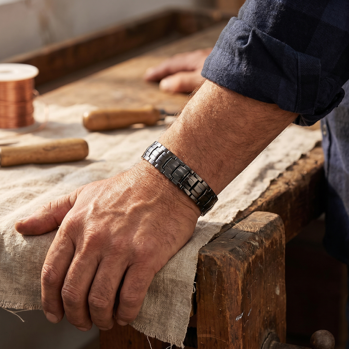 Hester's Ochre Men's Copper Bracelet