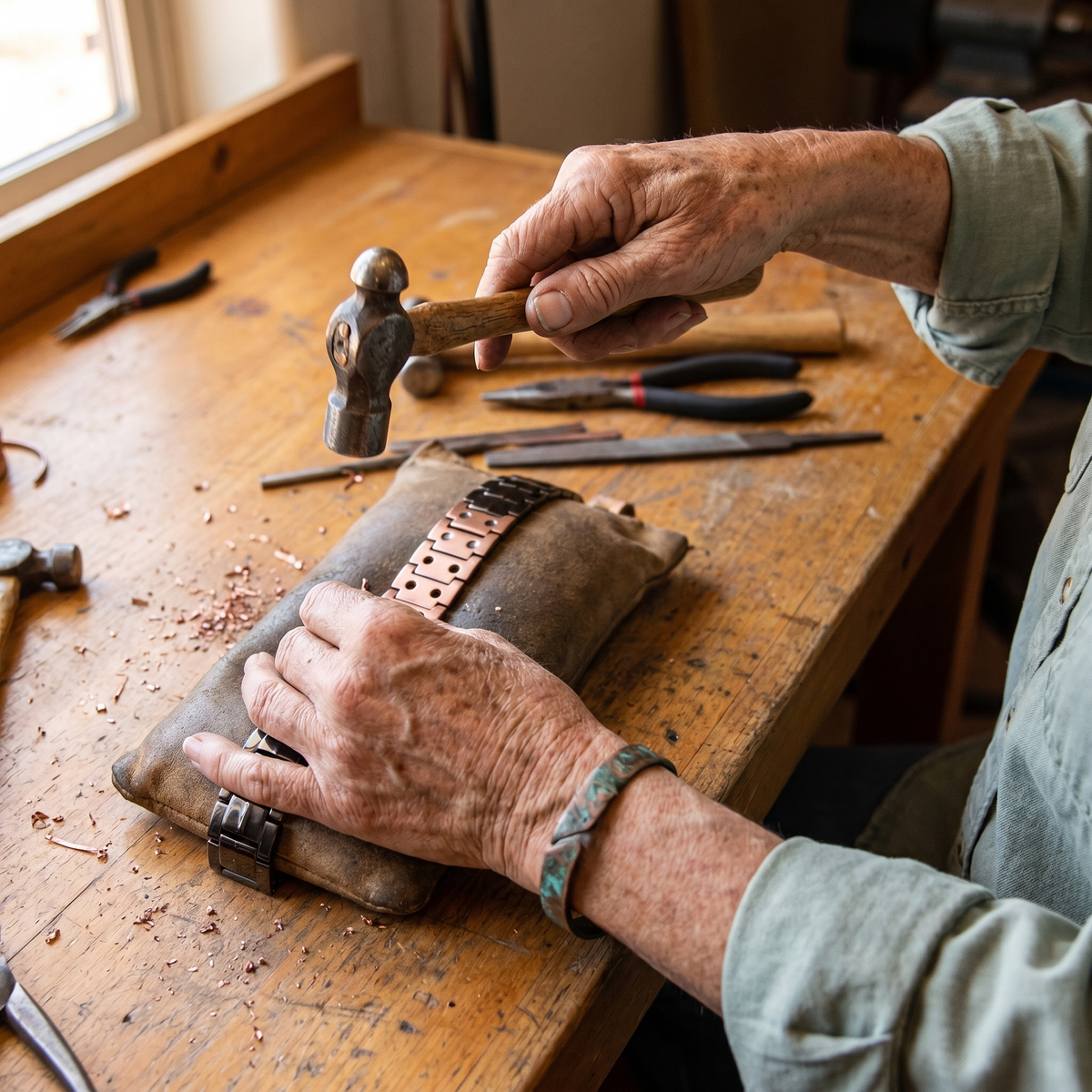 Hester's Ochre Men's Copper Bracelet