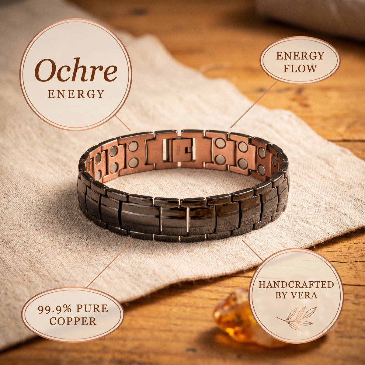 Hester's Ochre Men's Copper Bracelet