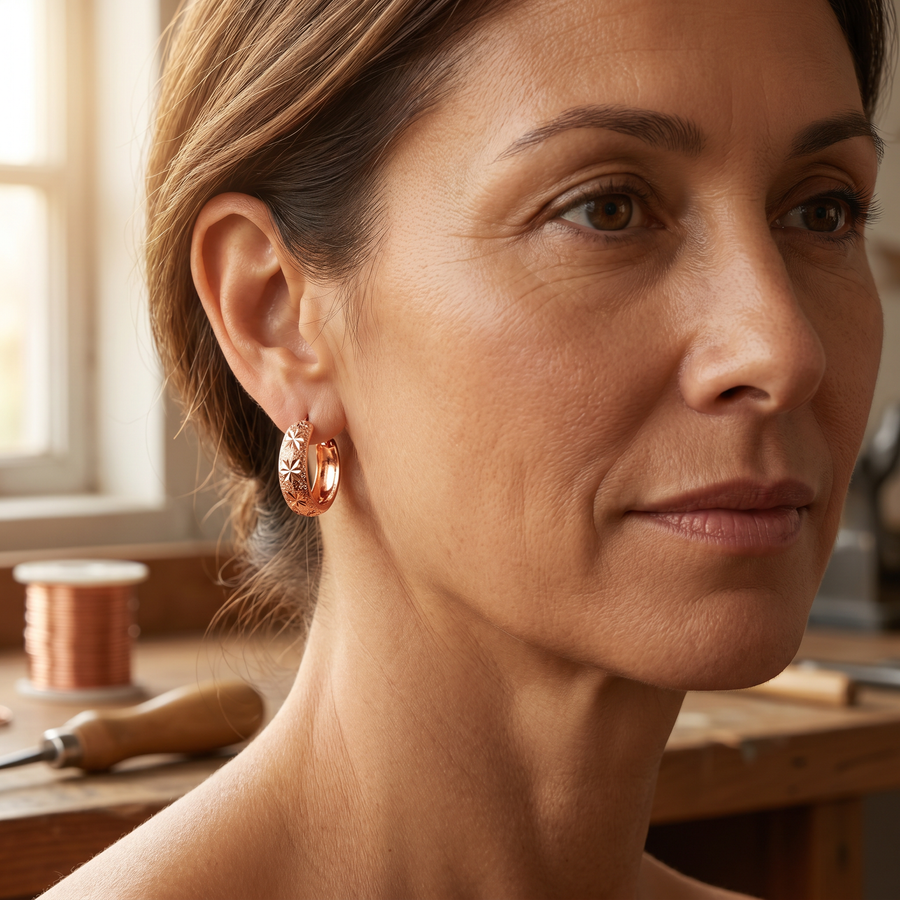 Hester's Dew Copper Earrings