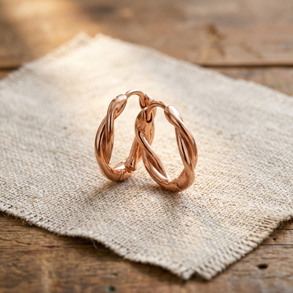 Hester's Wren Copper Hoop Earrings