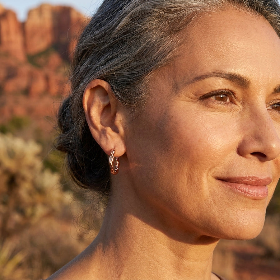Hester's Wren Copper Hoop Earrings
