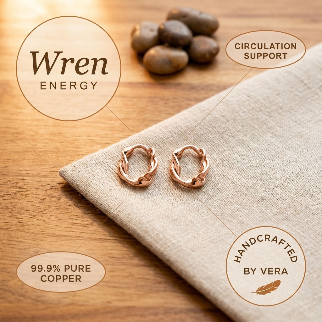 Hester's Wren Copper Hoop Earrings