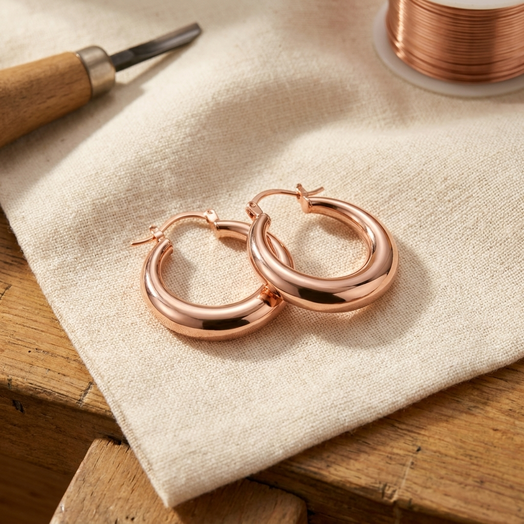 Hester's Marl Copper Earrings