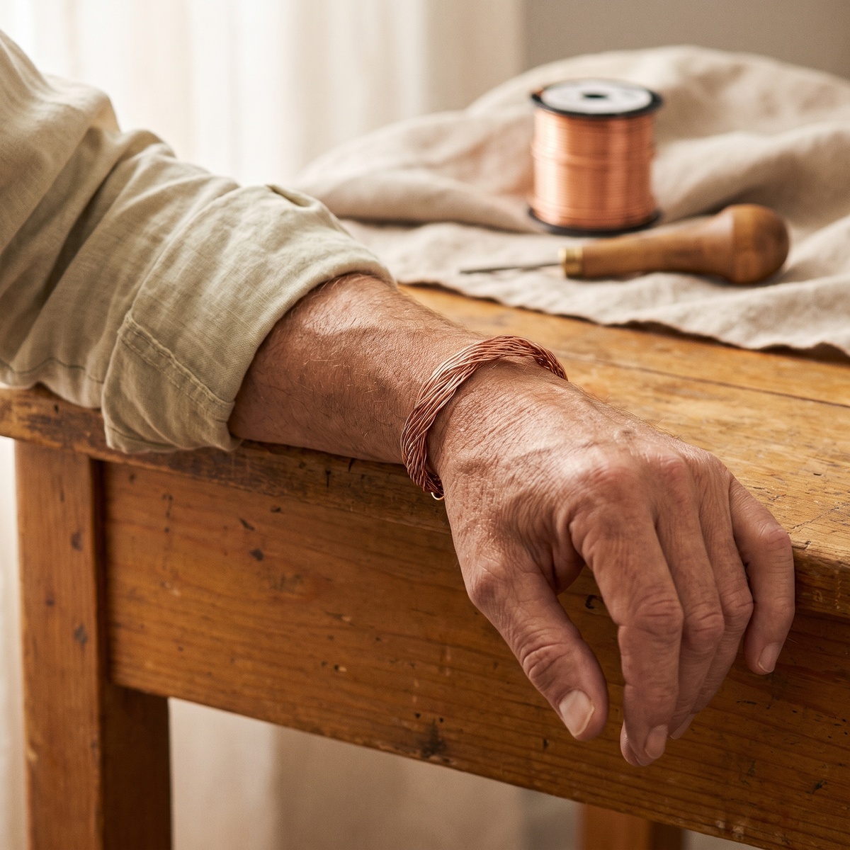 Hester's Elm Copper Cuff Bracelet
