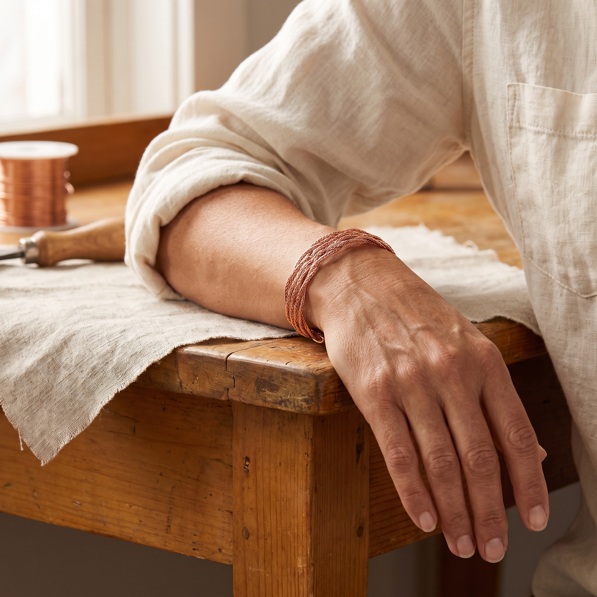 Hester's Elk Copper Bracelet