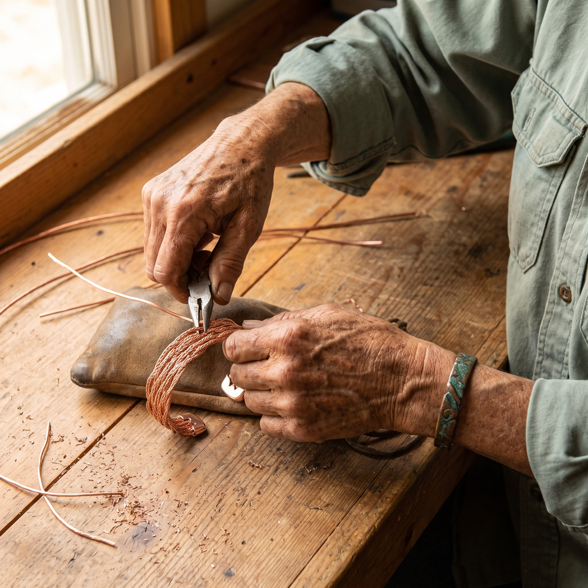 Hester's Elk Copper Bracelet