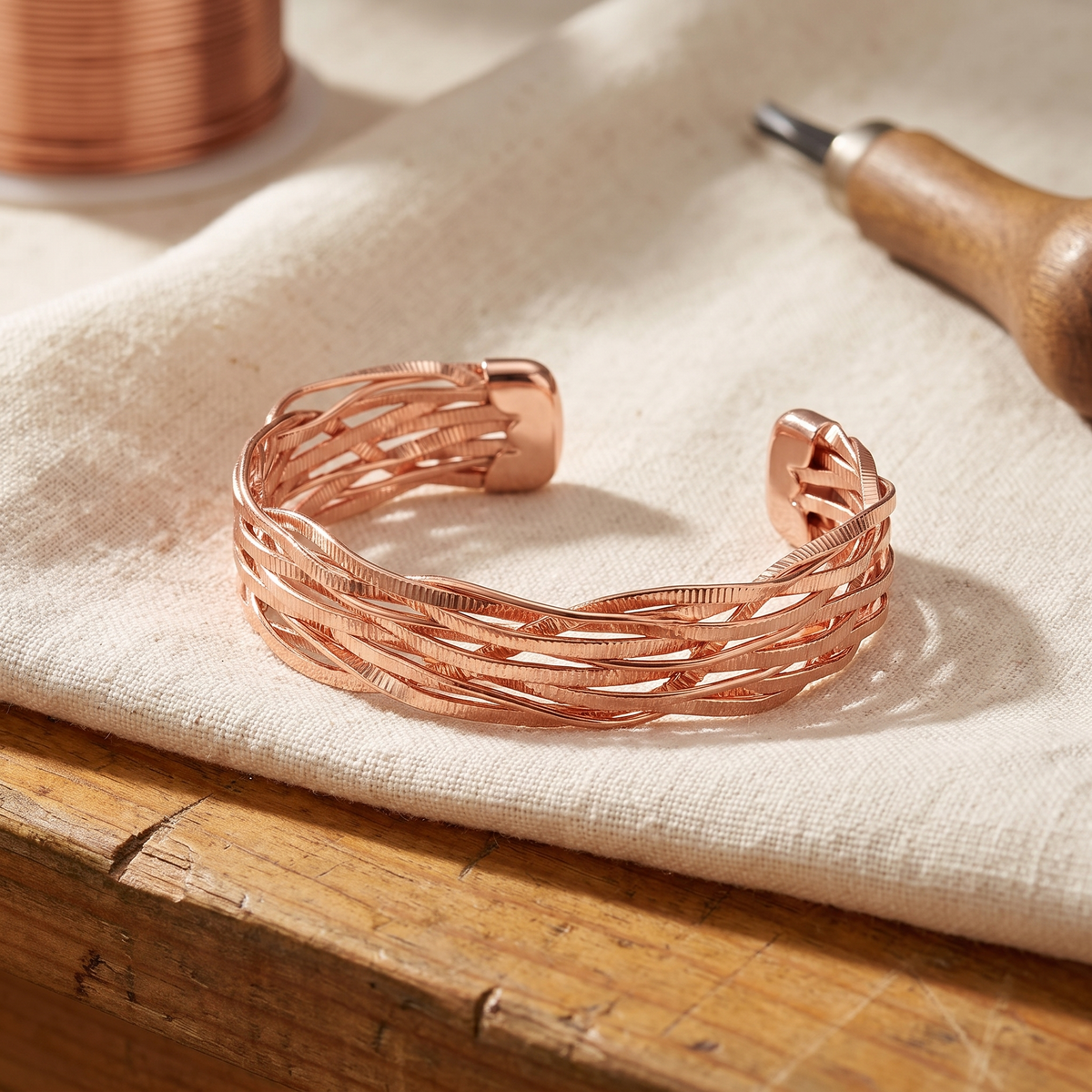 Hester's Wisp Copper Bracelet