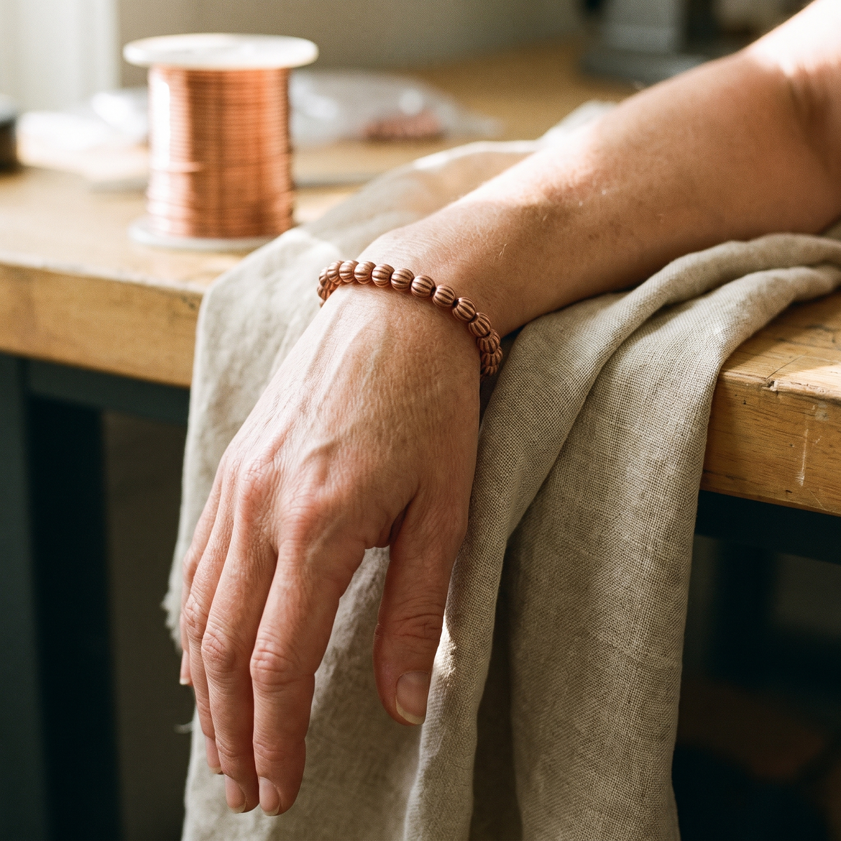 Hester's Bark Copper Bracelet