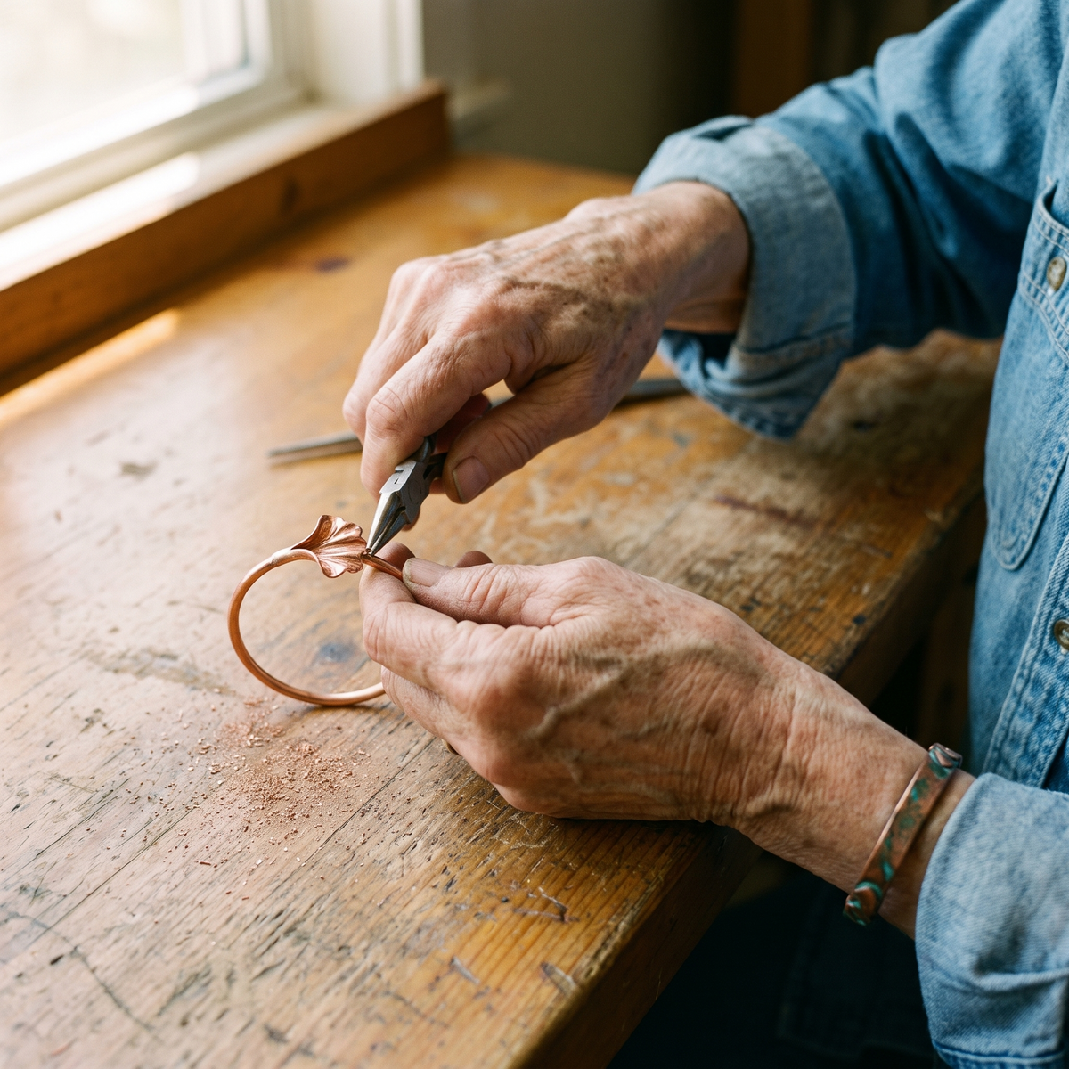 Hester's Shell Copper Bracelet