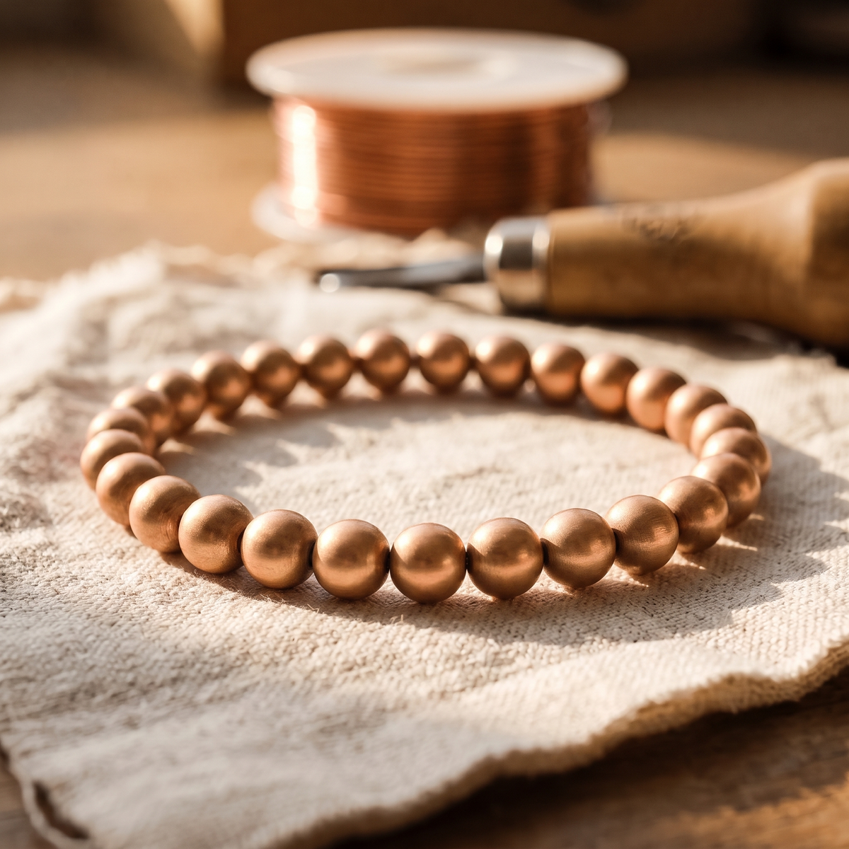 Hester's Bark Copper Bracelet